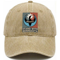 Stand With Minnesota Washed Cotton Baseball Cap Common Loon Pride Support