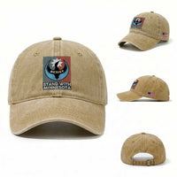 Stand With Minnesota Washed Cotton Baseball Cap Common Loon Pride Support