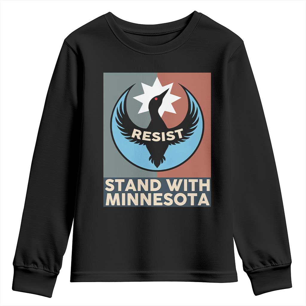 Stand With Minnesota Youth Sweatshirt Common Loon Pride Support