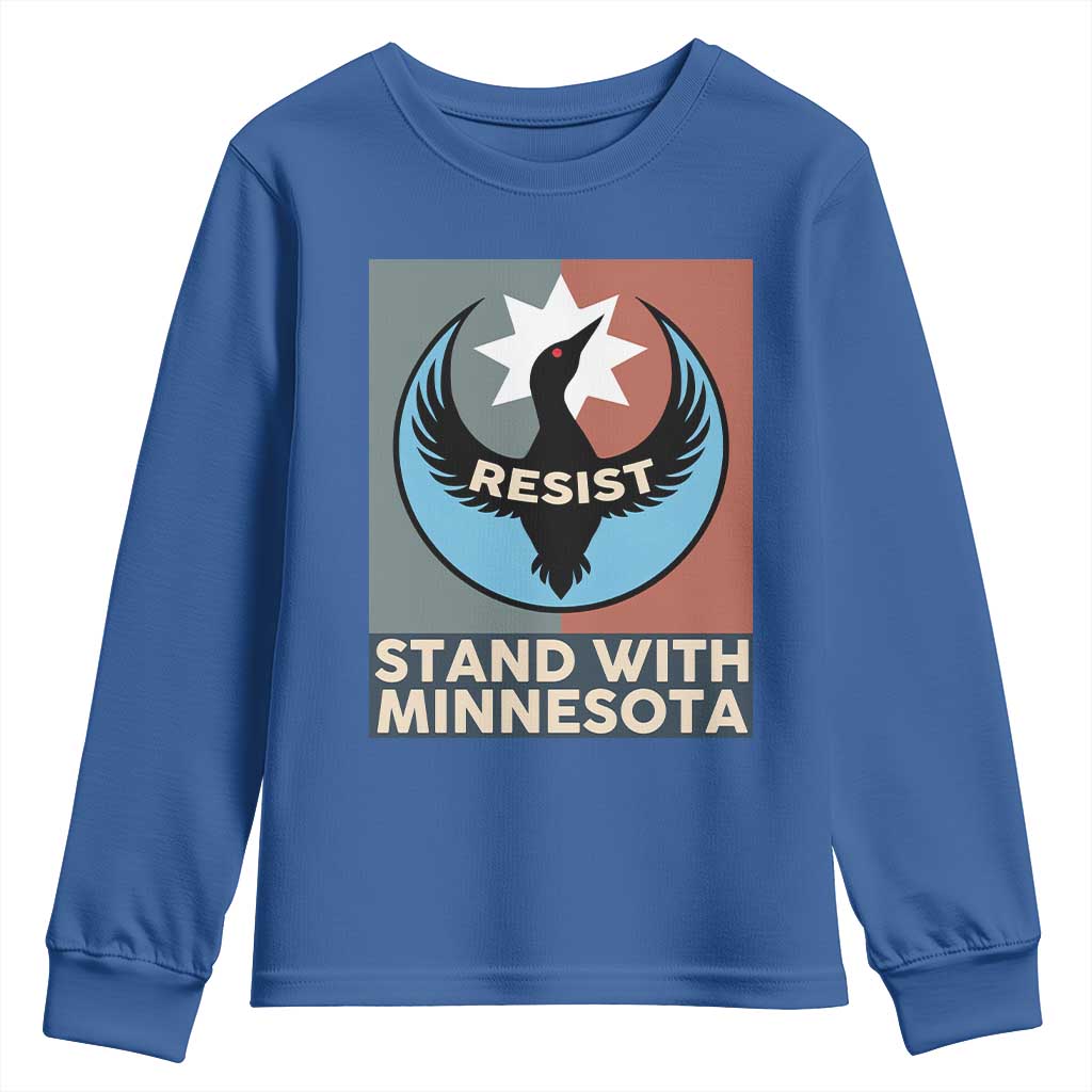 Stand With Minnesota Youth Sweatshirt Common Loon Pride Support