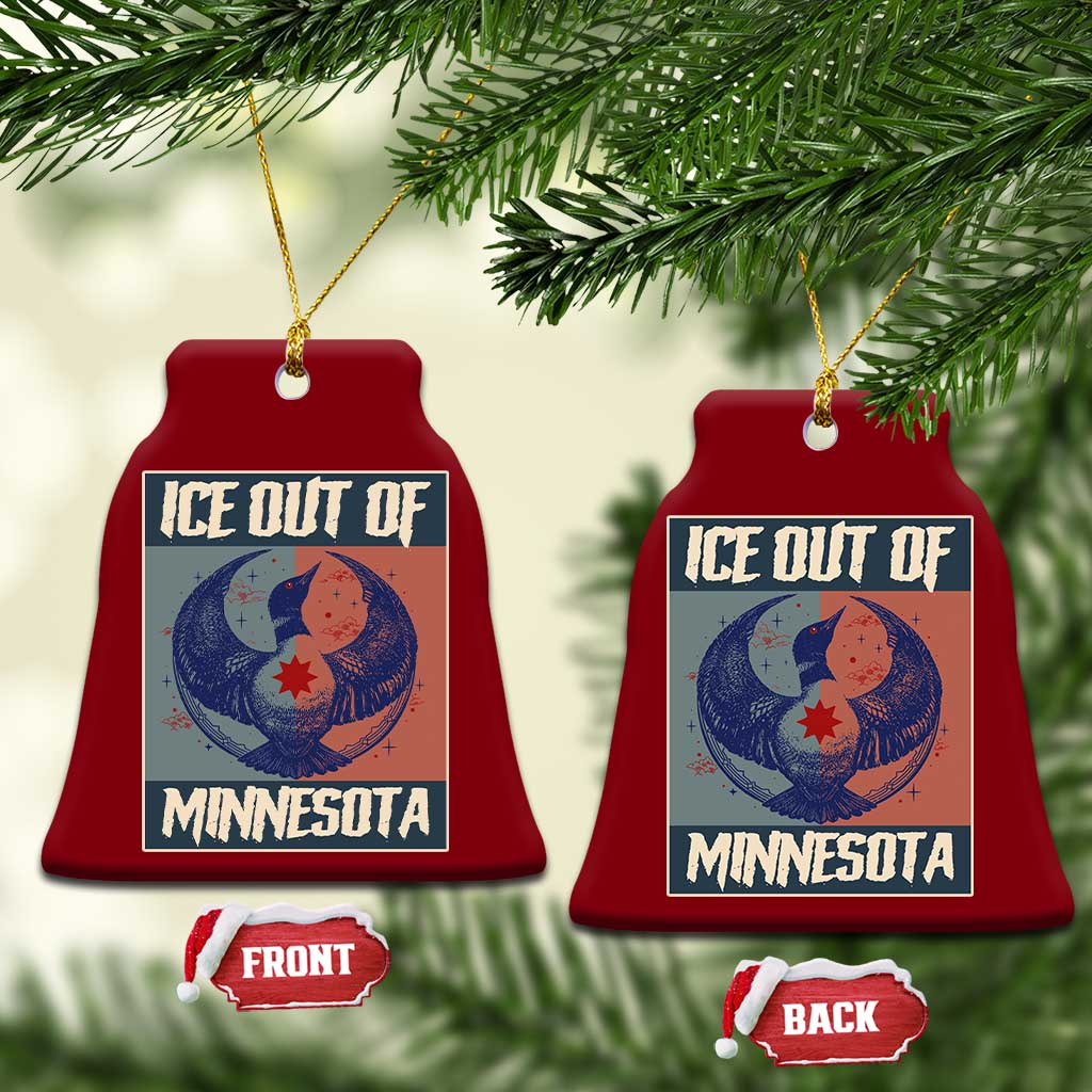 Ice Out Of Minnesota Ceramic Ornament Social Justice Solidarity