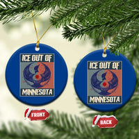 Ice Out Of Minnesota Ceramic Ornament Social Justice Solidarity