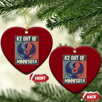 Ice Out Of Minnesota Ceramic Ornament Social Justice Solidarity