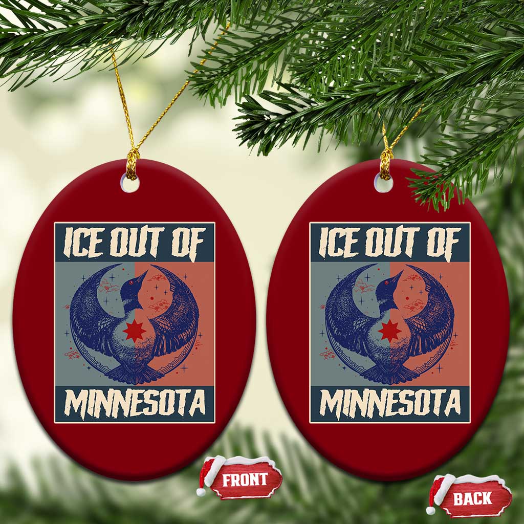 Ice Out Of Minnesota Ceramic Ornament Social Justice Solidarity