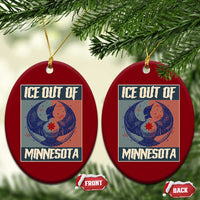 Ice Out Of Minnesota Ceramic Ornament Social Justice Solidarity