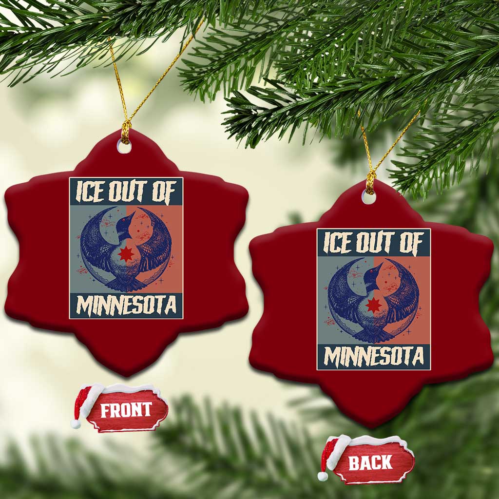 Ice Out Of Minnesota Ceramic Ornament Social Justice Solidarity