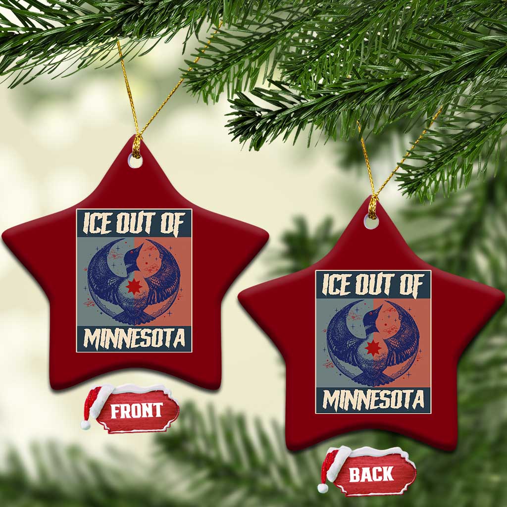 Ice Out Of Minnesota Ceramic Ornament Social Justice Solidarity