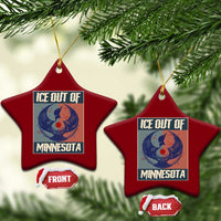 Ice Out Of Minnesota Ceramic Ornament Social Justice Solidarity