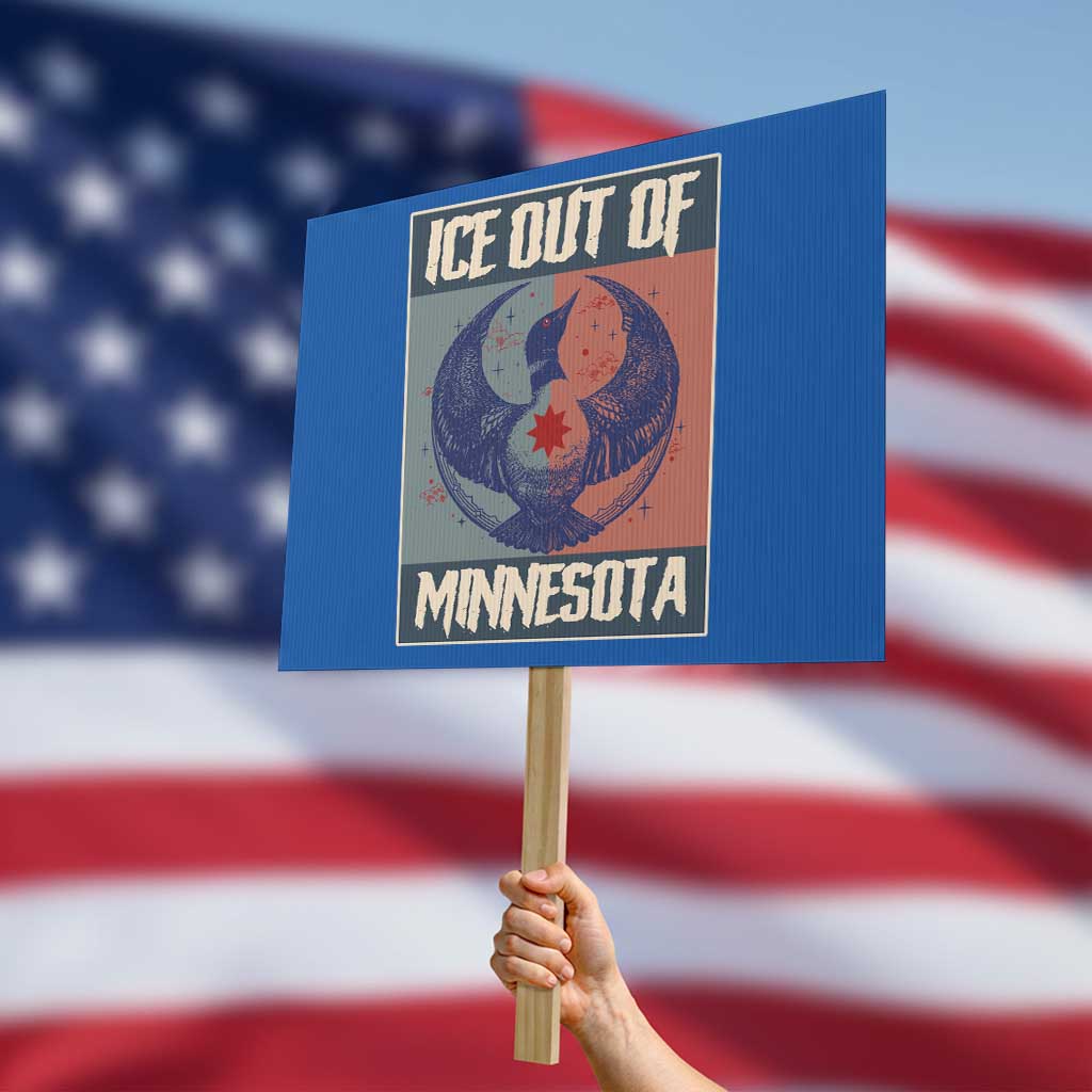 Ice Out Of Minnesota Protest Sign Social Justice Solidarity
