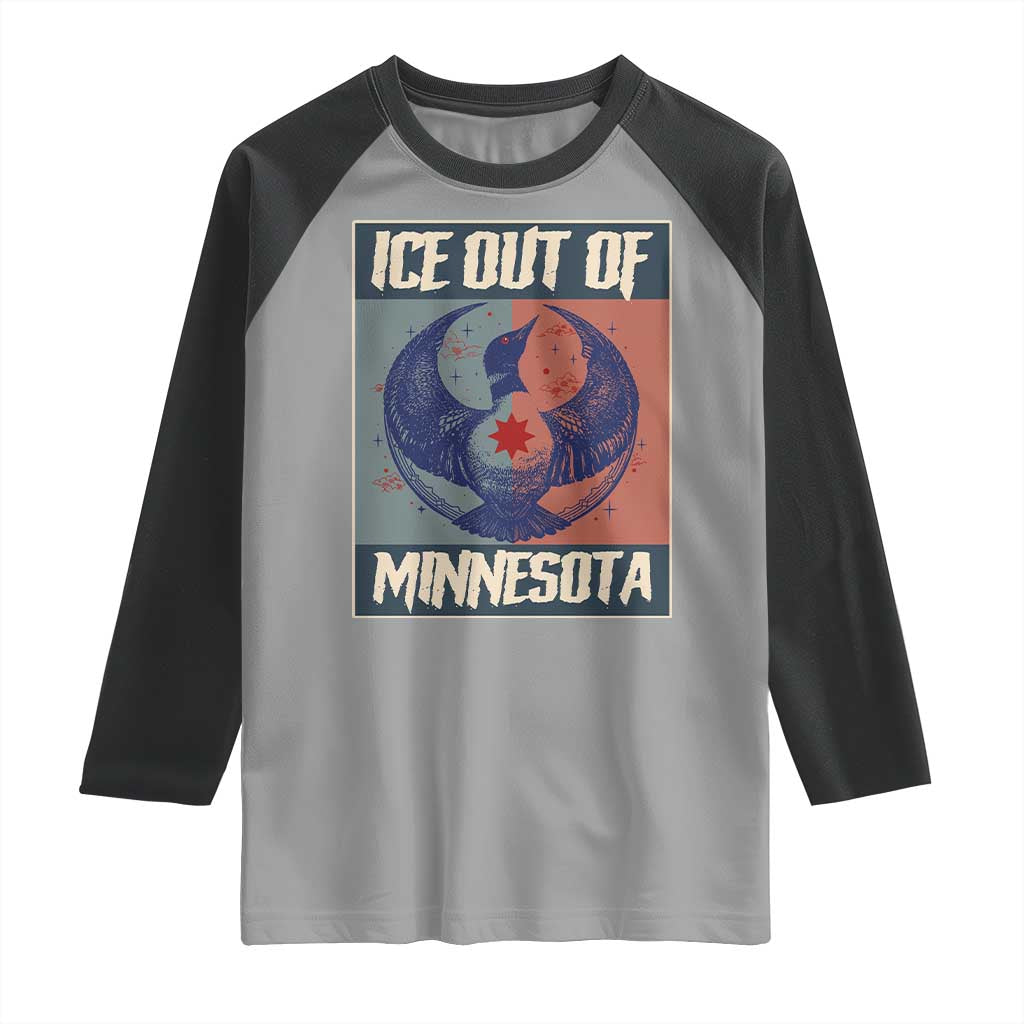 Ice Out Of Minnesota Raglan Shirt Social Justice Solidarity