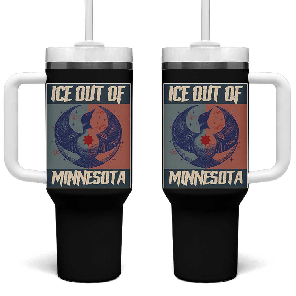 Ice Out Of Minnesota Tumbler With Handle Social Justice Solidarity