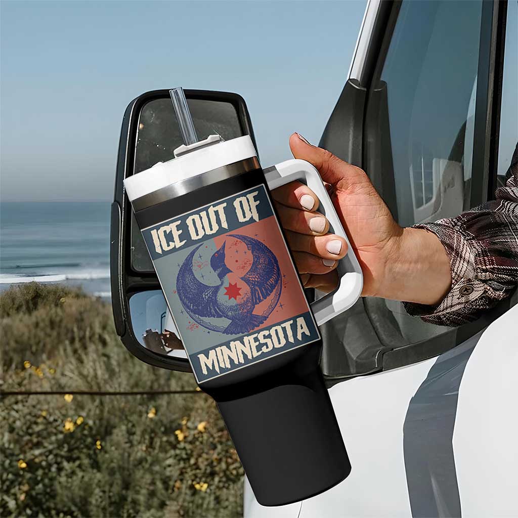 Ice Out Of Minnesota Tumbler With Handle Social Justice Solidarity