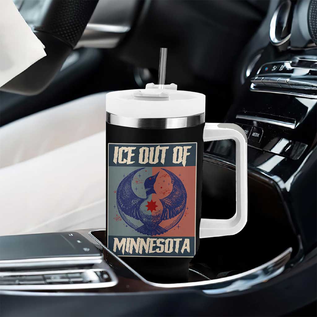 Ice Out Of Minnesota Tumbler With Handle Social Justice Solidarity
