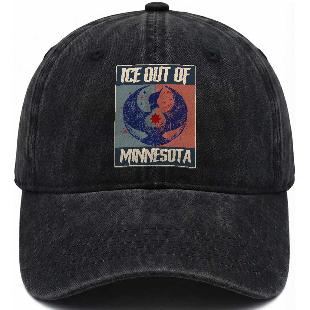 Ice Out Of Minnesota Washed Cotton Baseball Cap Social Justice Solidarity