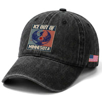 Ice Out Of Minnesota Washed Cotton Baseball Cap Social Justice Solidarity