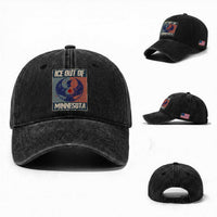 Ice Out Of Minnesota Washed Cotton Baseball Cap Social Justice Solidarity
