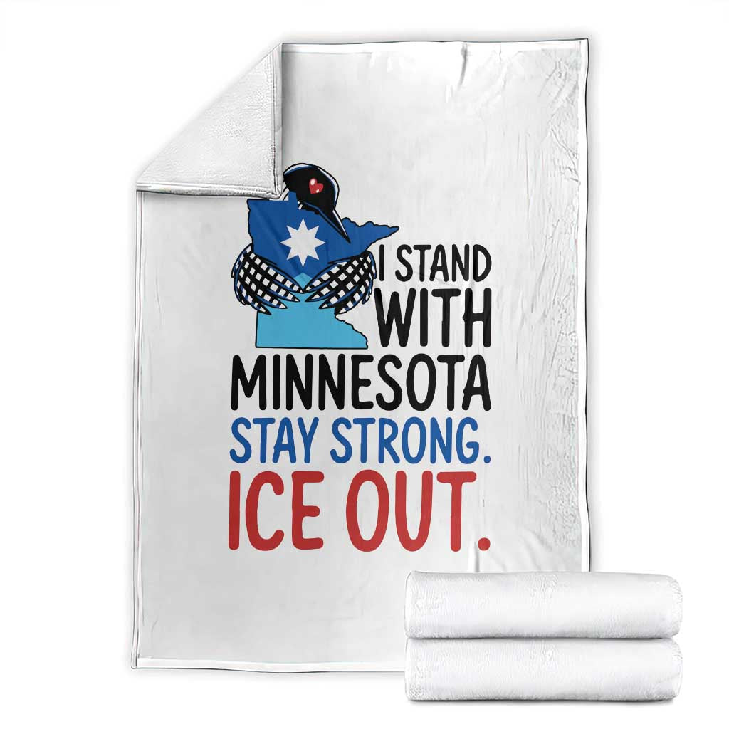 Minnesota Pride Common Loon Throw Blanket Stand With Minnesota Ice Out