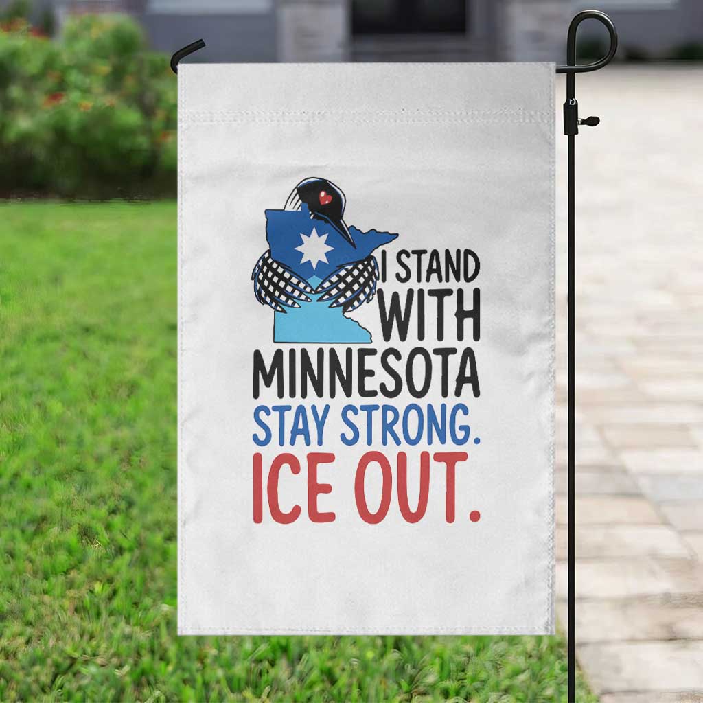 Minnesota Pride Common Loon Garden Flag Stand With Minnesota Ice Out