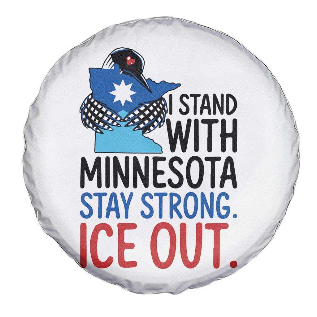 Minnesota Pride Common Loon Spare Tire Cover Stand With Minnesota Ice Out