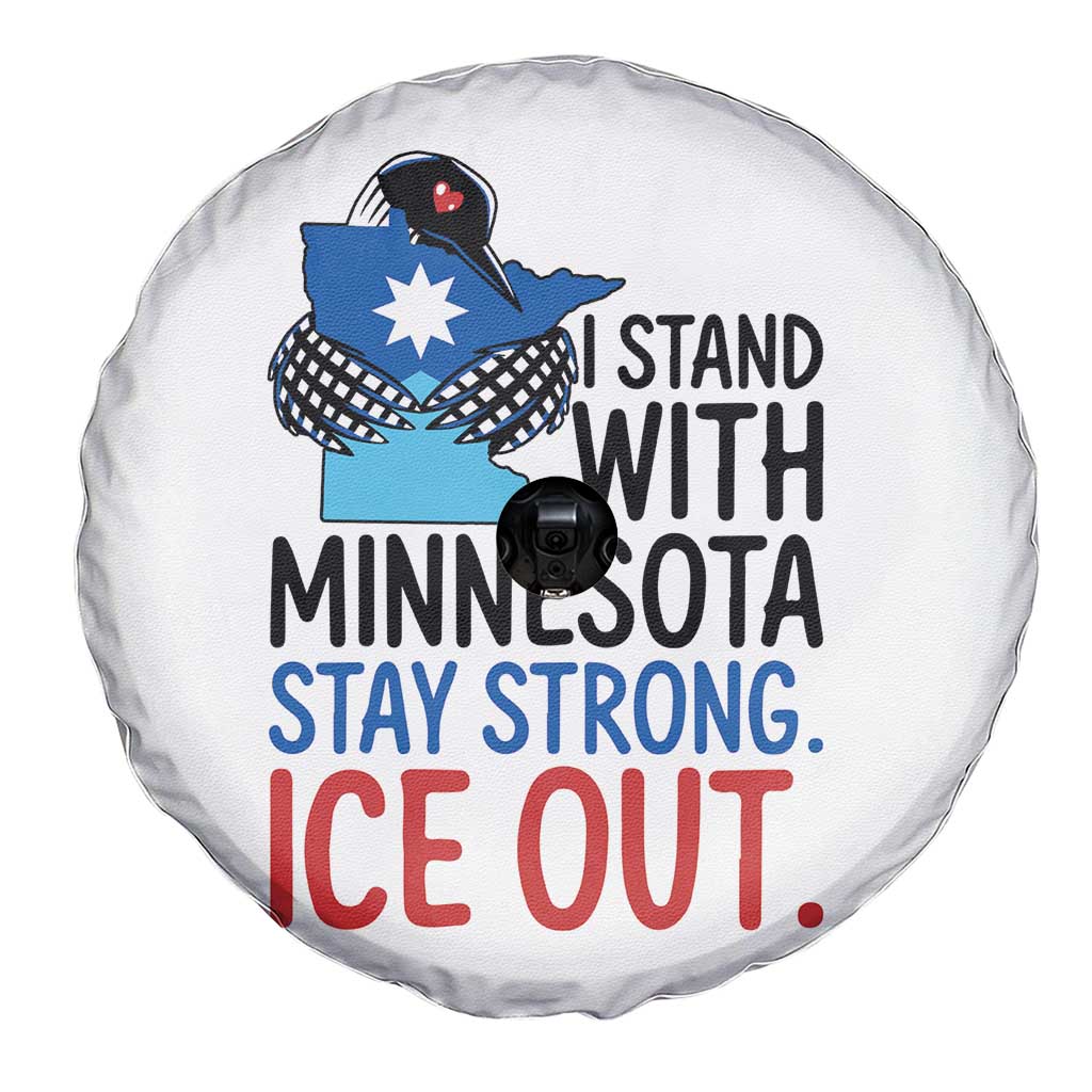 Minnesota Pride Common Loon Spare Tire Cover Stand With Minnesota Ice Out