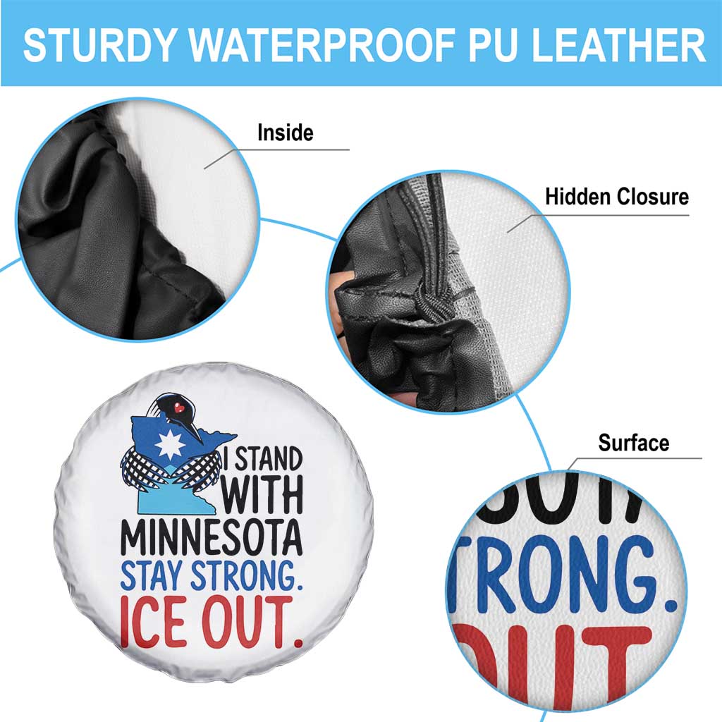 Minnesota Pride Common Loon Spare Tire Cover Stand With Minnesota Ice Out