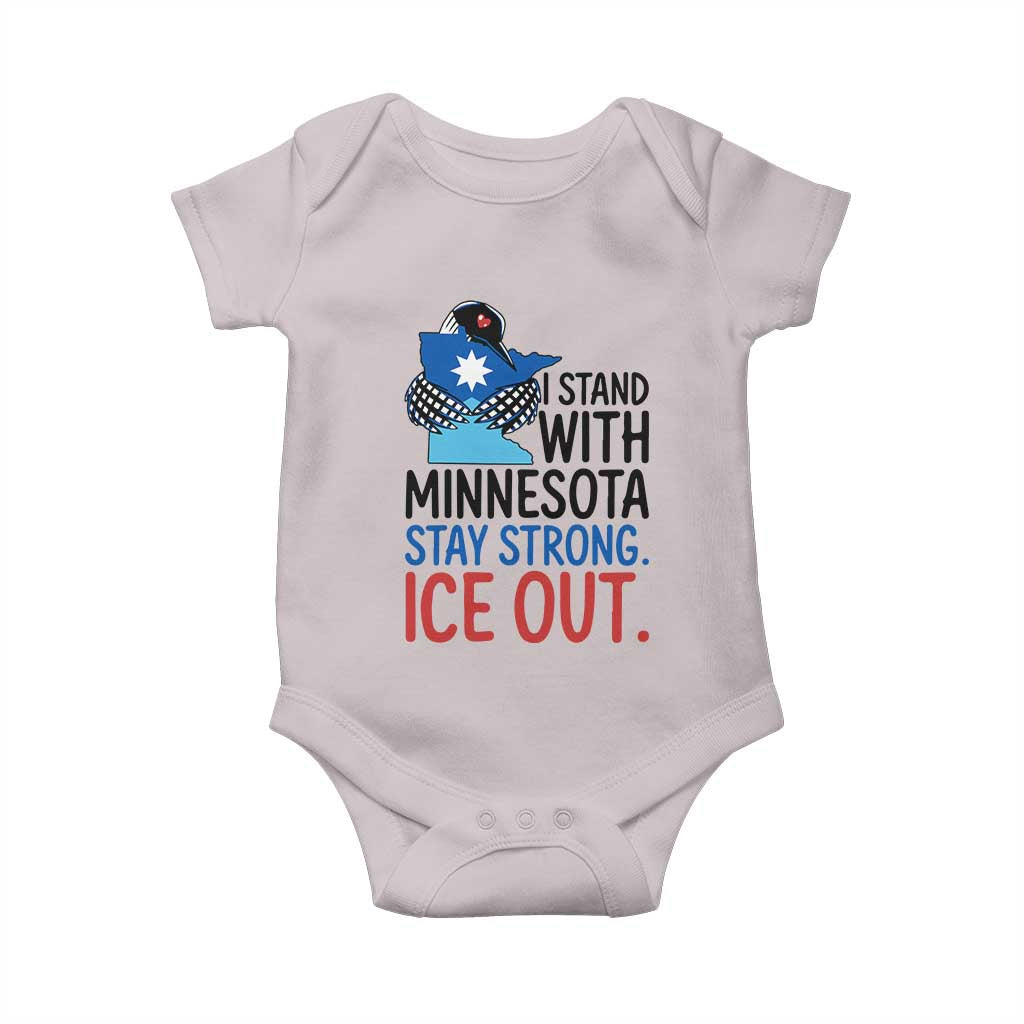 Minnesota Pride Common Loon Baby Onesie Stand With Minnesota Ice Out