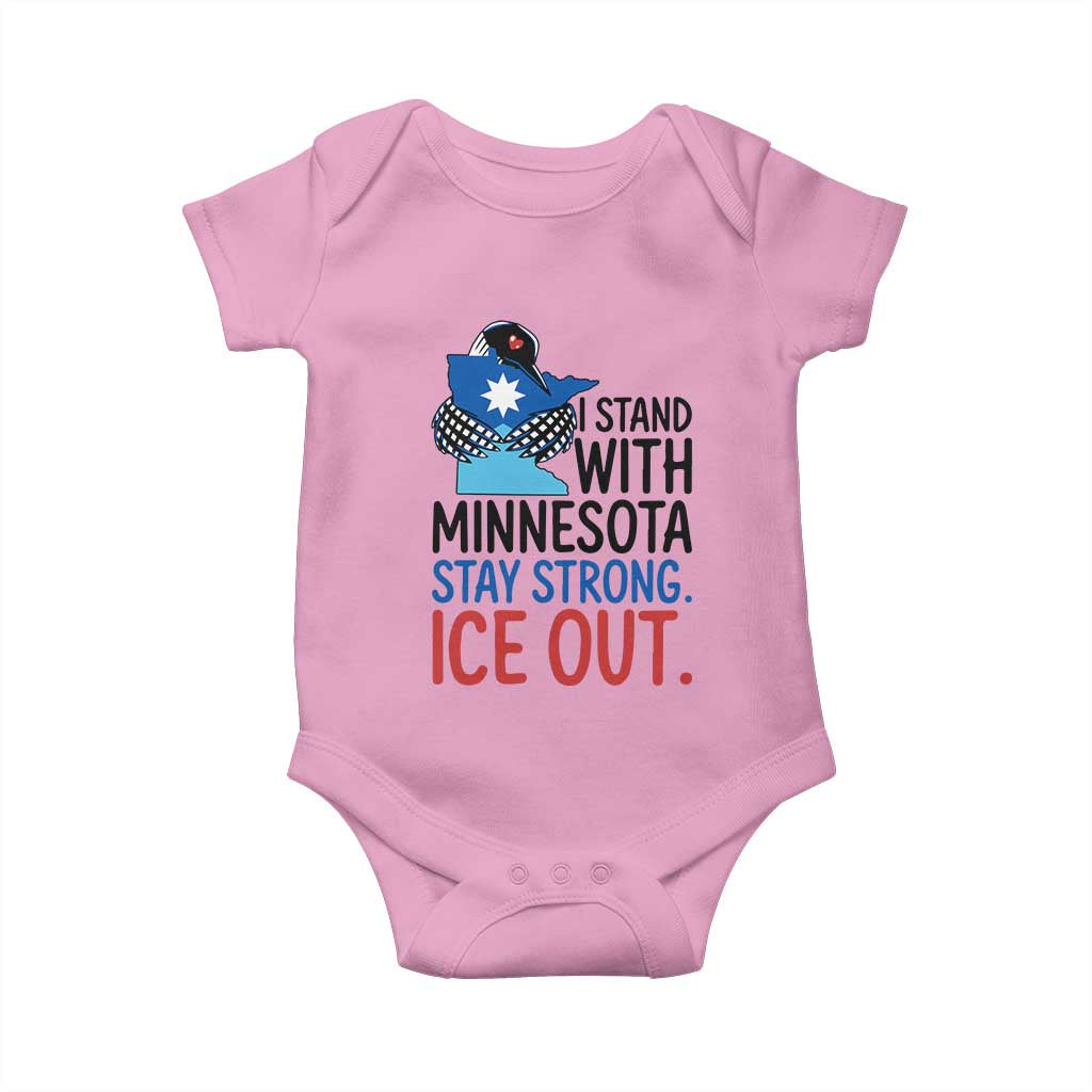 Minnesota Pride Common Loon Baby Onesie Stand With Minnesota Ice Out
