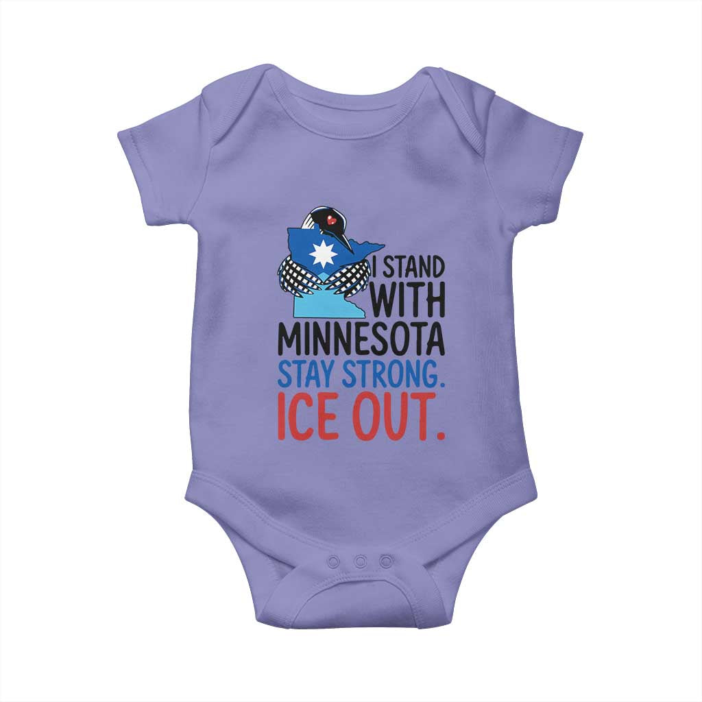 Minnesota Pride Common Loon Baby Onesie Stand With Minnesota Ice Out