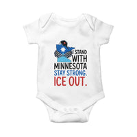 Minnesota Pride Common Loon Baby Onesie Stand With Minnesota Ice Out