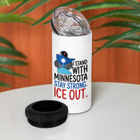Minnesota Pride Common Loon 4 in 1 Can Cooler Tumbler Stand With Minnesota Ice Out