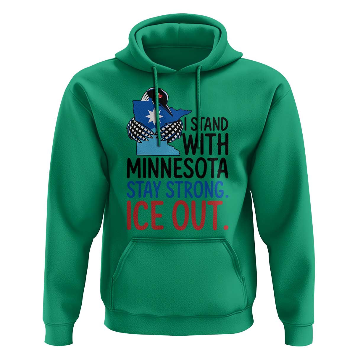 Minnesota Pride Common Loon Hoodie Stand With Minnesota Ice Out