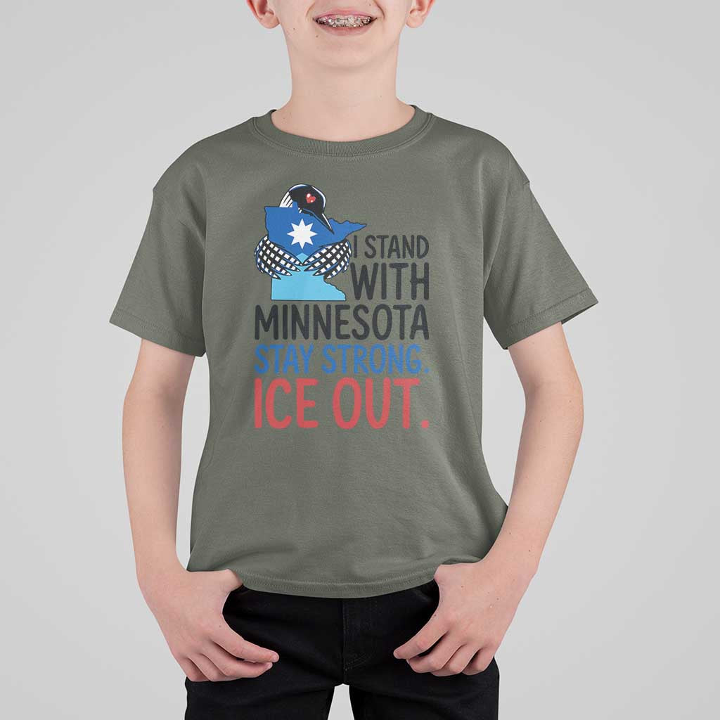 Minnesota Pride Common Loon T Shirt For Kid Stand With Minnesota Ice Out