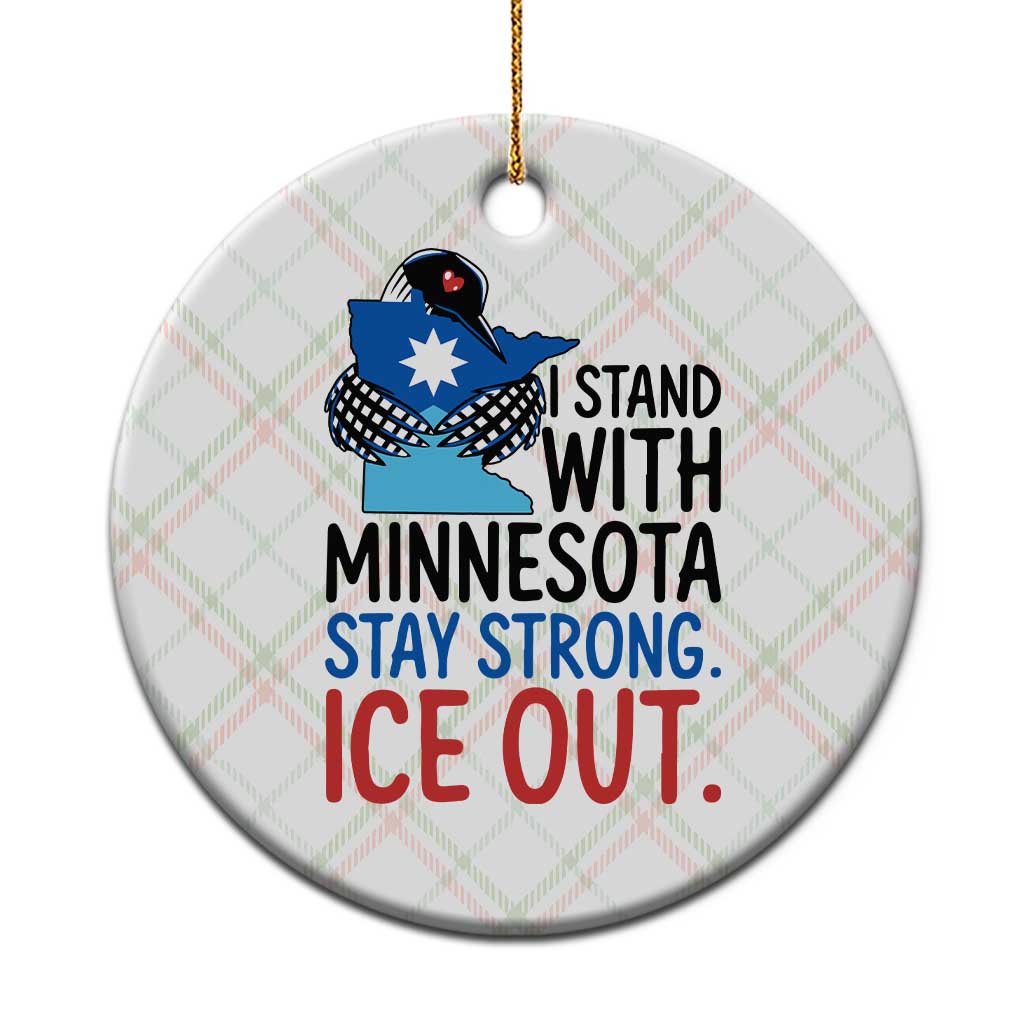 Minnesota Pride Common Loon Ceramic Ornament Stand With Minnesota Ice Out