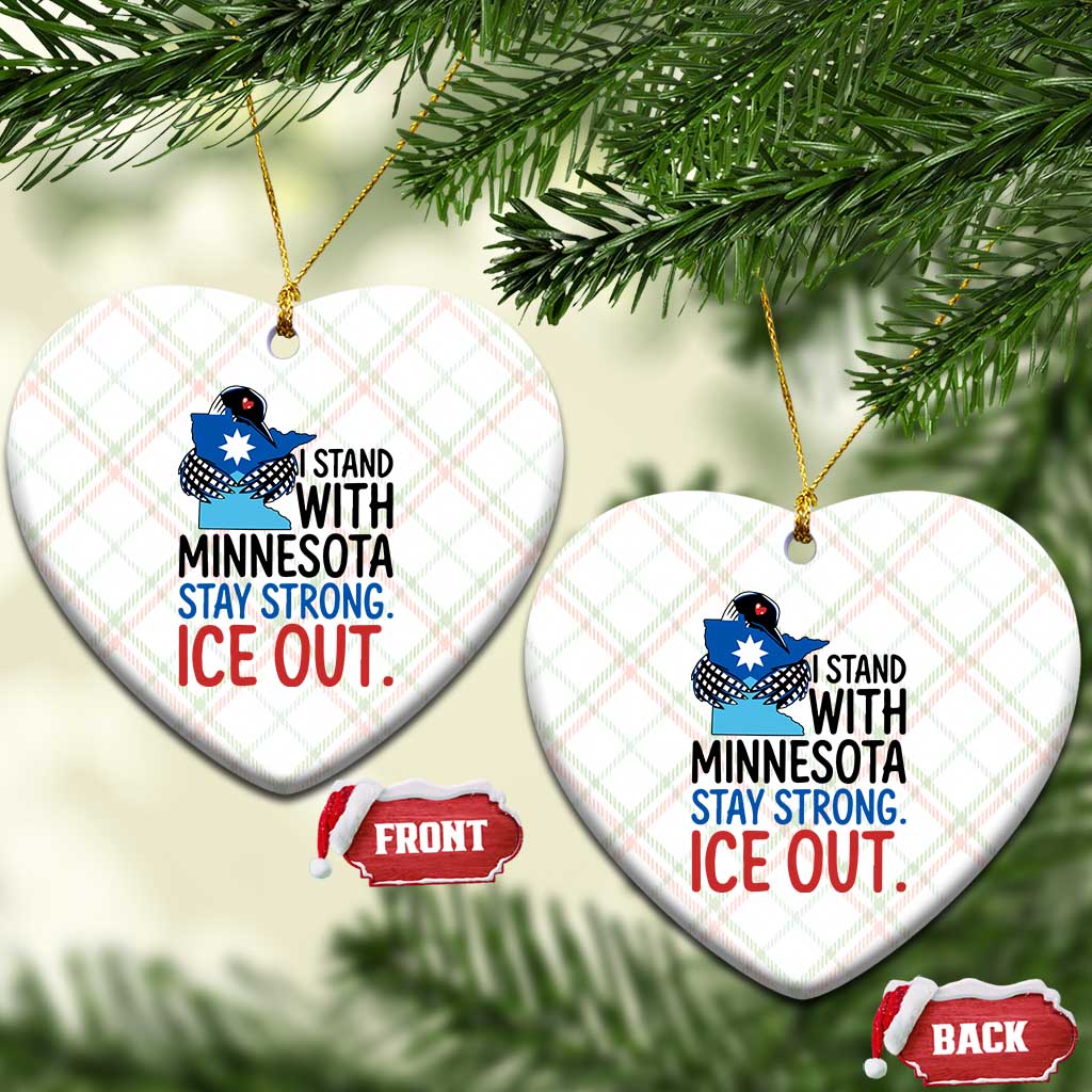 Minnesota Pride Common Loon Ceramic Ornament Stand With Minnesota Ice Out