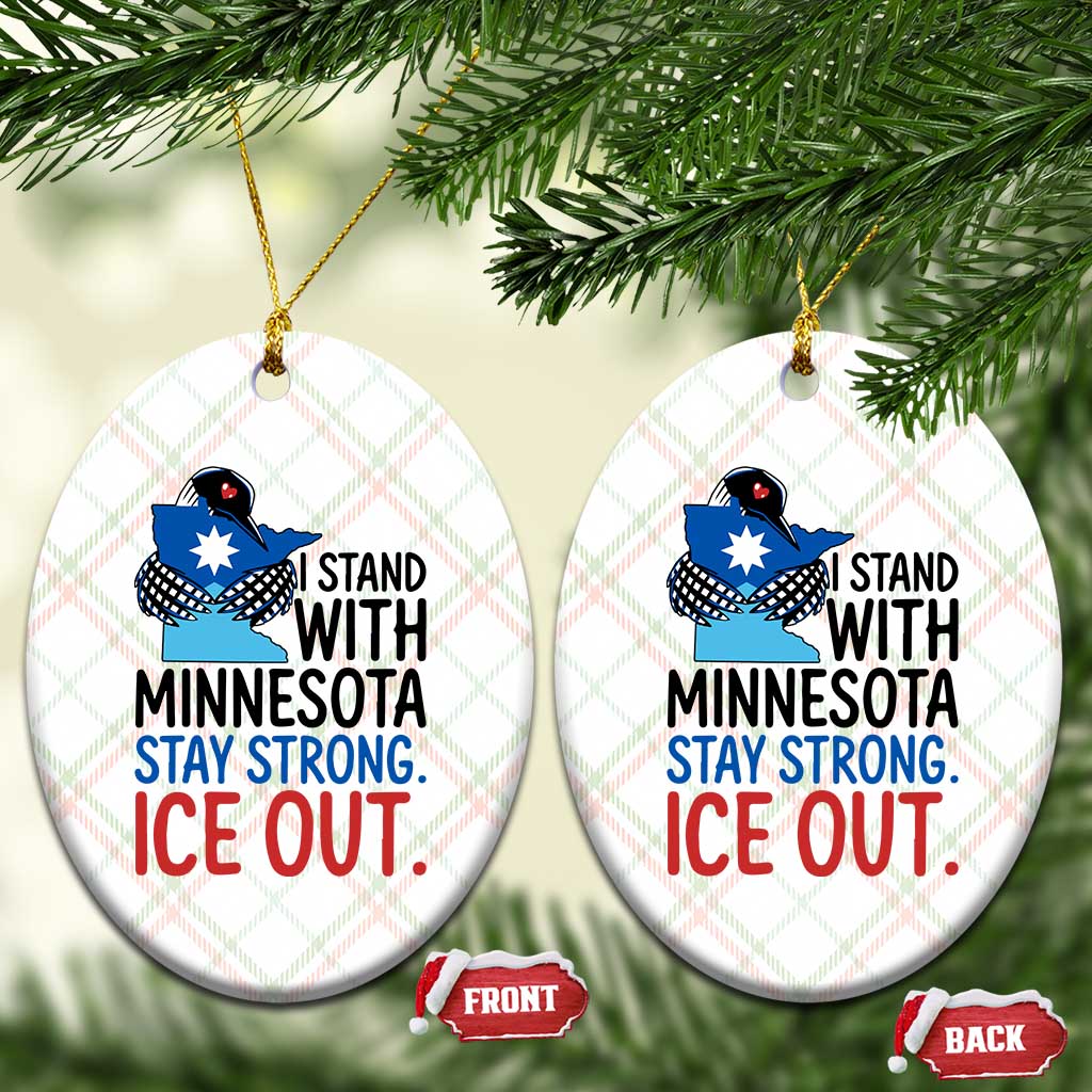 Minnesota Pride Common Loon Ceramic Ornament Stand With Minnesota Ice Out