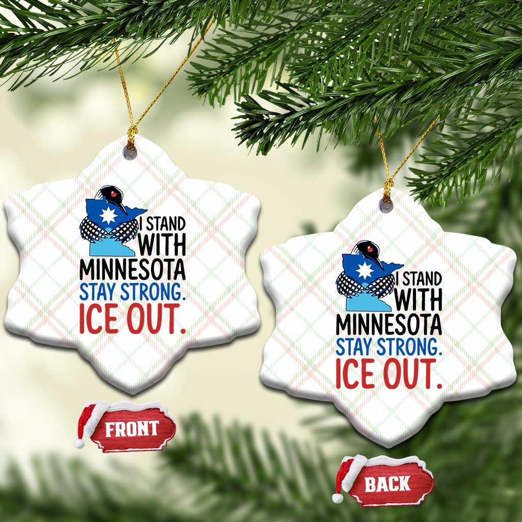 Minnesota Pride Common Loon Ceramic Ornament Stand With Minnesota Ice Out