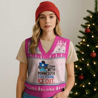 Minnesota Pride Common Loon V-Neck Knit Sweater Vest Stand With Minnesota Ice Out