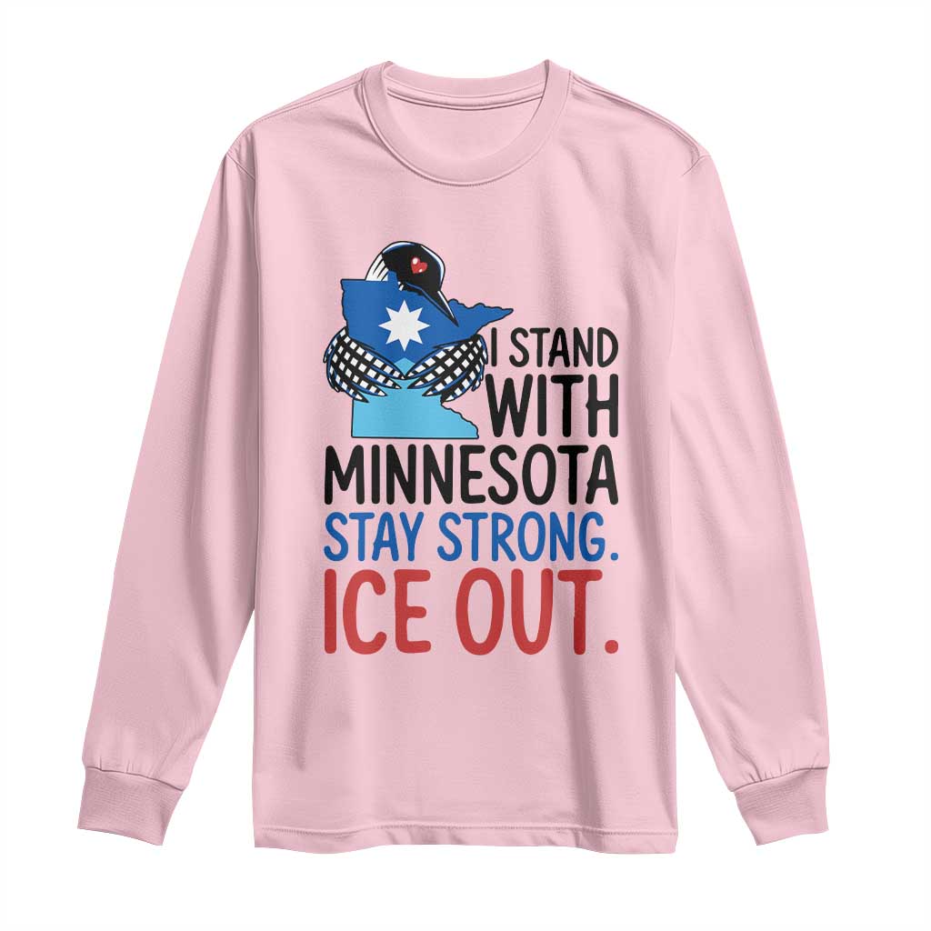 Minnesota Pride Common Loon Long Sleeve Shirt Stand With Minnesota Ice Out