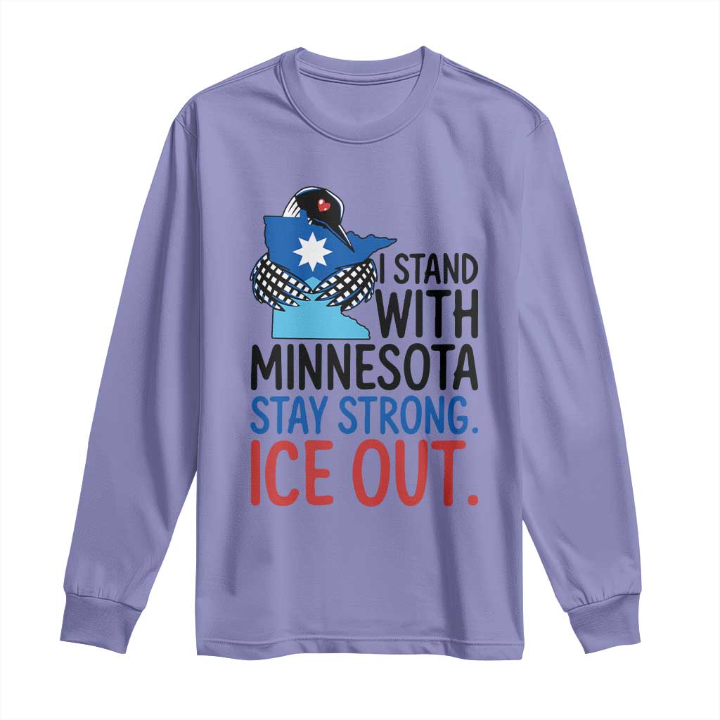 Minnesota Pride Common Loon Long Sleeve Shirt Stand With Minnesota Ice Out
