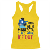 Minnesota Pride Common Loon Racerback Tank Top Stand With Minnesota Ice Out