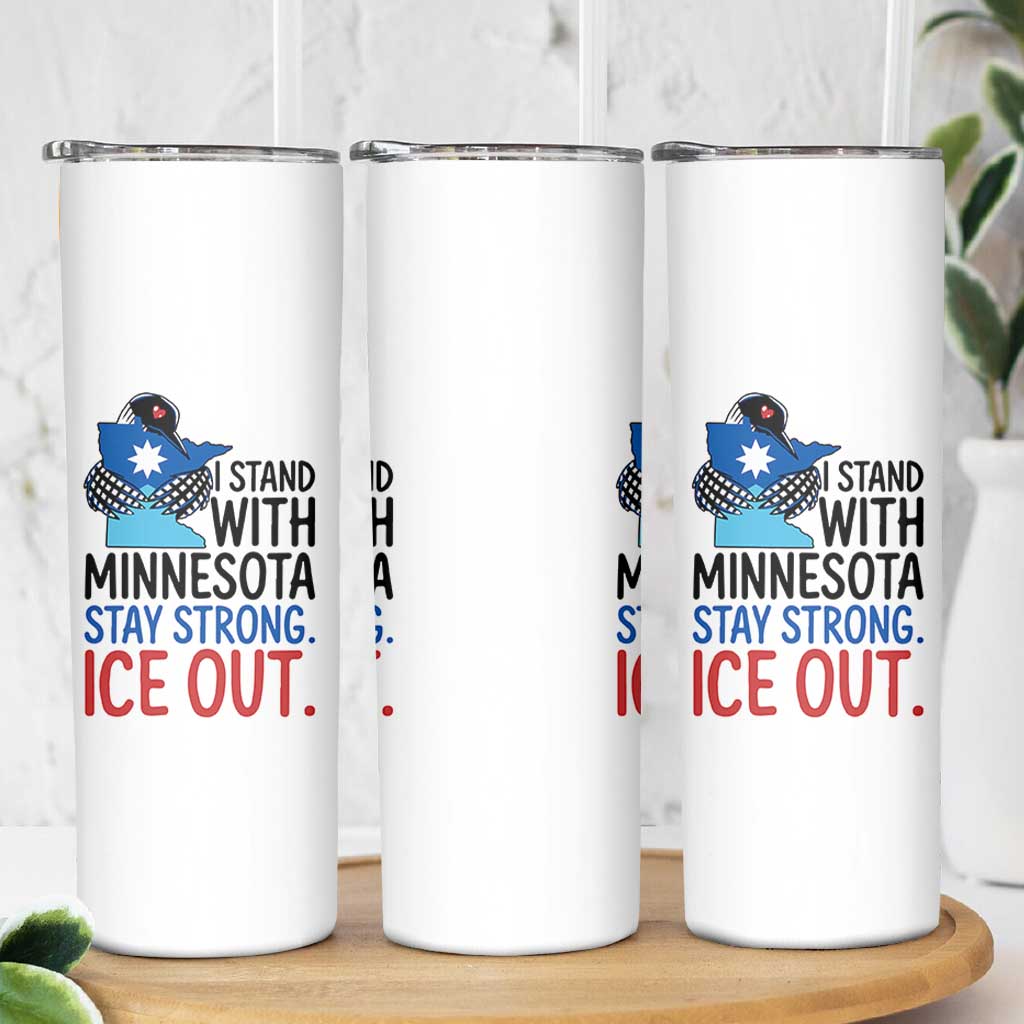 Minnesota Pride Common Loon Skinny Tumbler Stand With Minnesota Ice Out