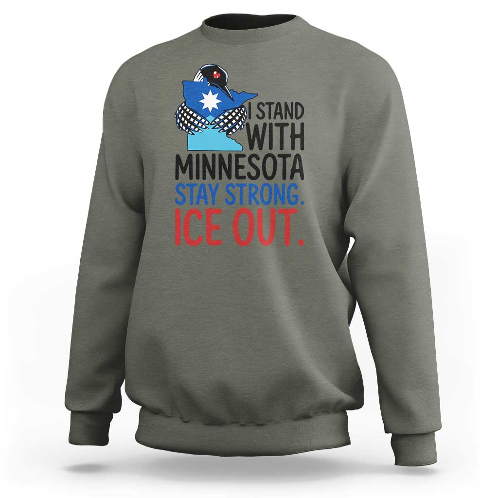 Minnesota Pride Common Loon Sweatshirt Stand With Minnesota Ice Out