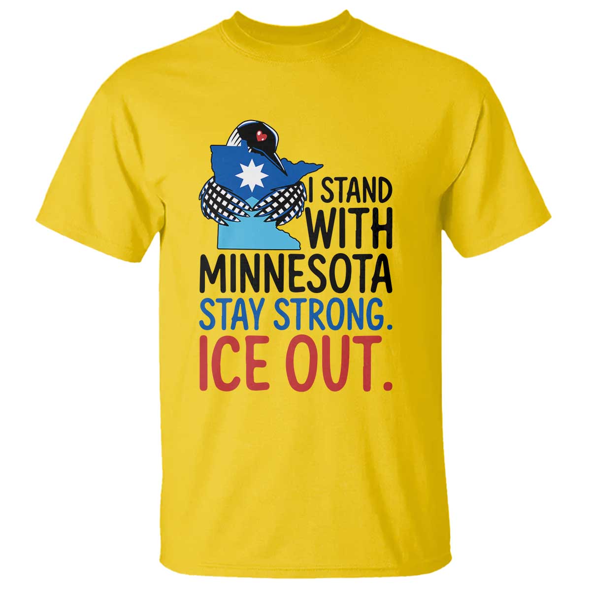 Minnesota Pride Common Loon T Shirt Stand With Minnesota Ice Out