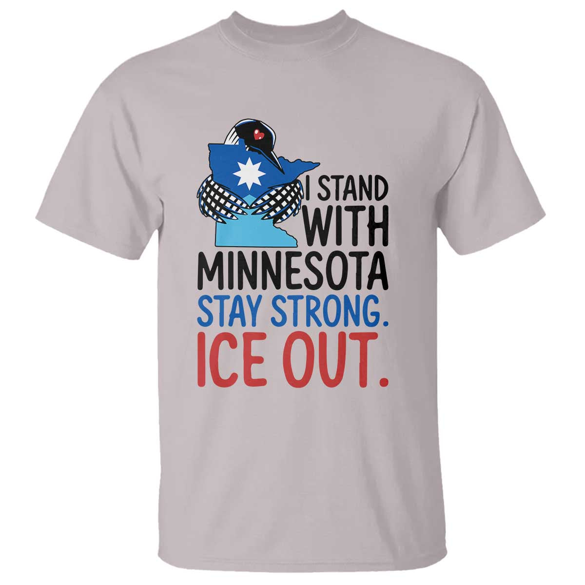Minnesota Pride Common Loon T Shirt Stand With Minnesota Ice Out