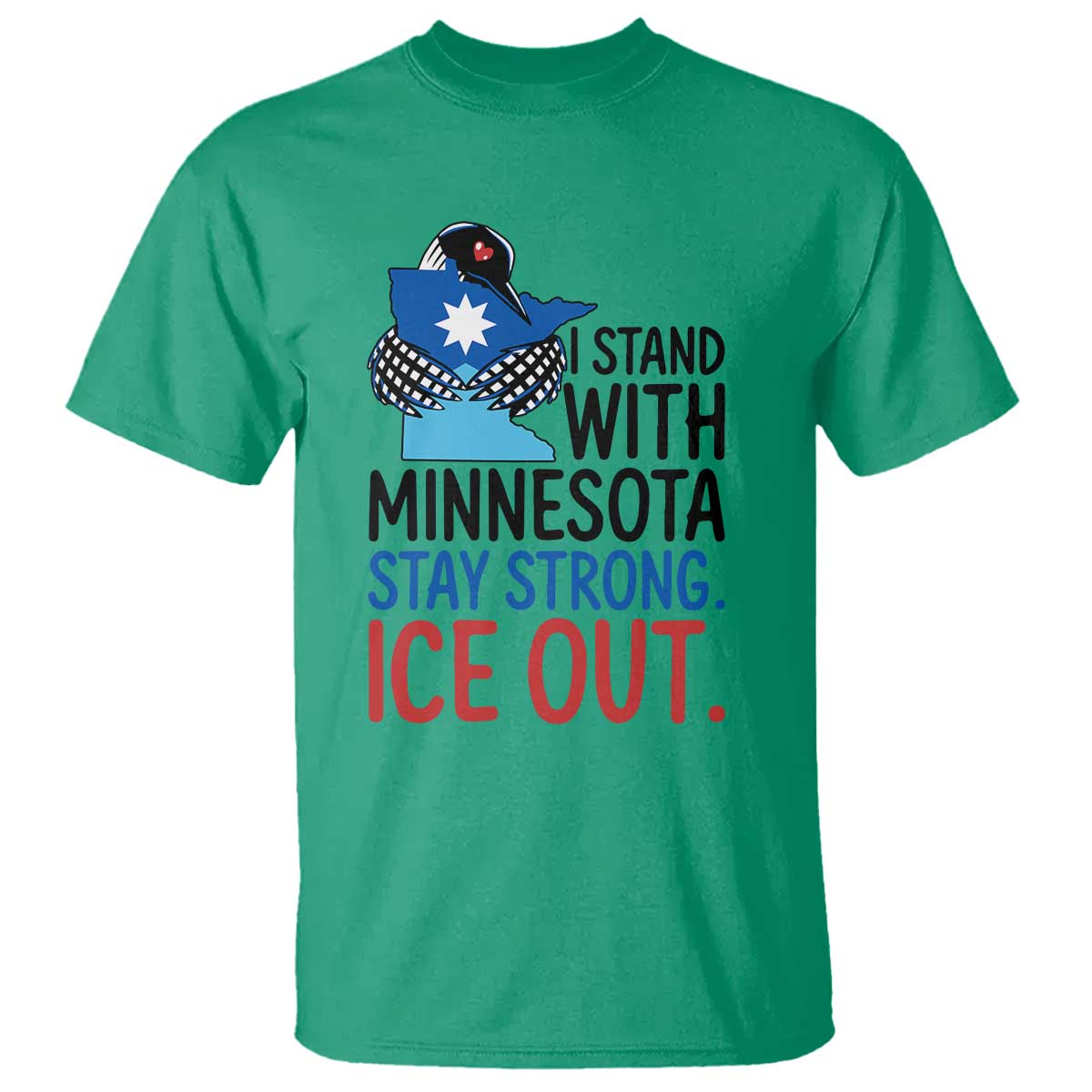 Minnesota Pride Common Loon T Shirt Stand With Minnesota Ice Out
