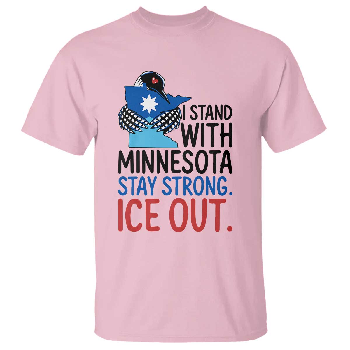 Minnesota Pride Common Loon T Shirt Stand With Minnesota Ice Out