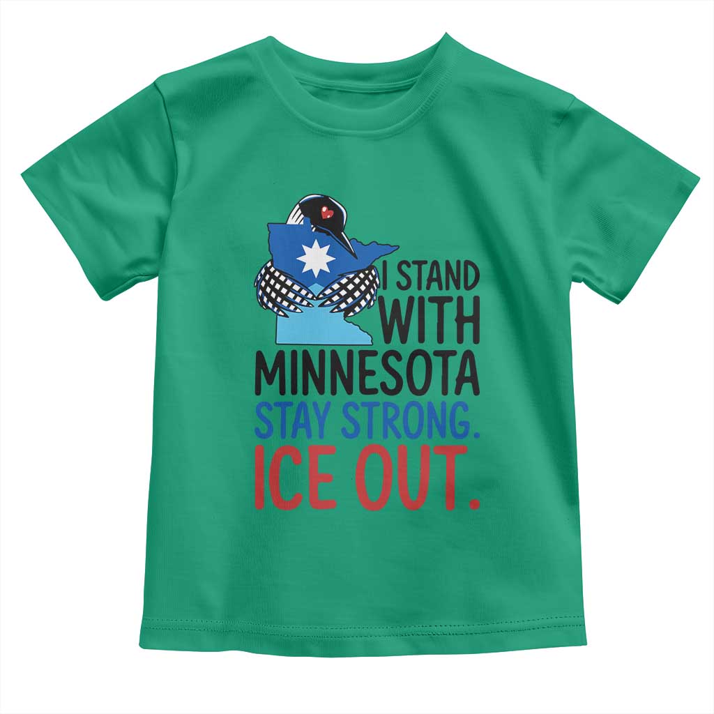 Minnesota Pride Common Loon Toddler T Shirt Stand With Minnesota Ice Out