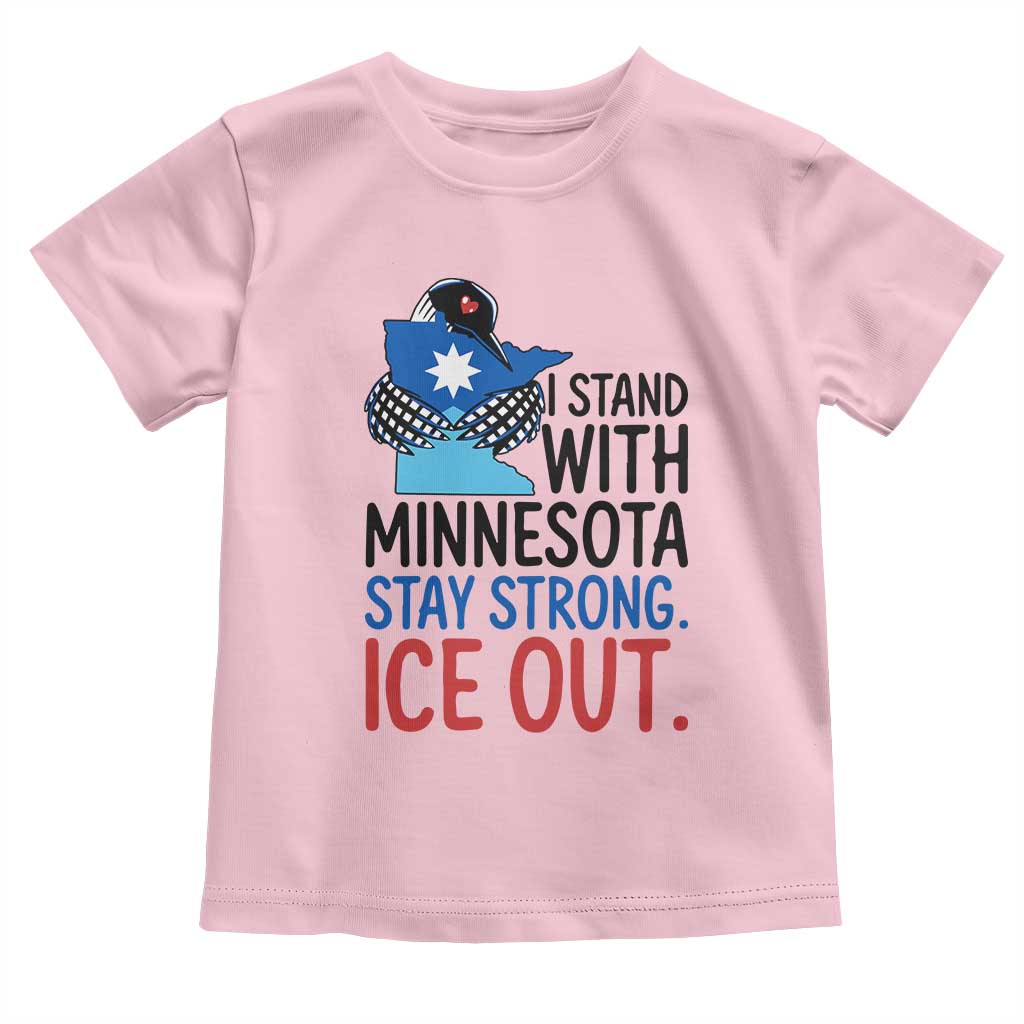 Minnesota Pride Common Loon Toddler T Shirt Stand With Minnesota Ice Out