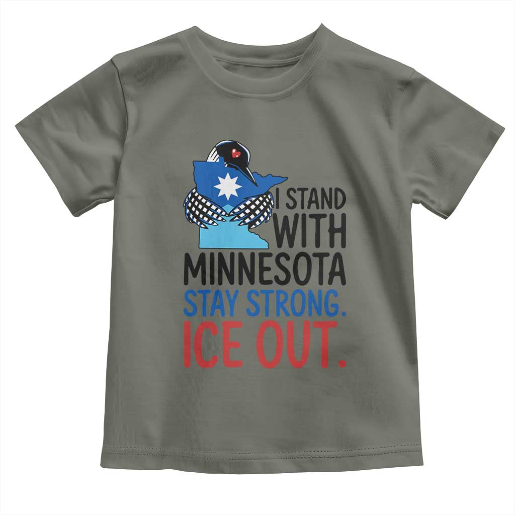 Minnesota Pride Common Loon Toddler T Shirt Stand With Minnesota Ice Out