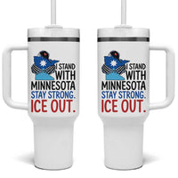 Minnesota Pride Common Loon Tumbler With Handle Stand With Minnesota Ice Out